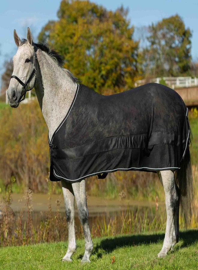 Equinavia Sol Ringside Mesh Scrim Show Sheet for Horses - Black - XL - Image 1